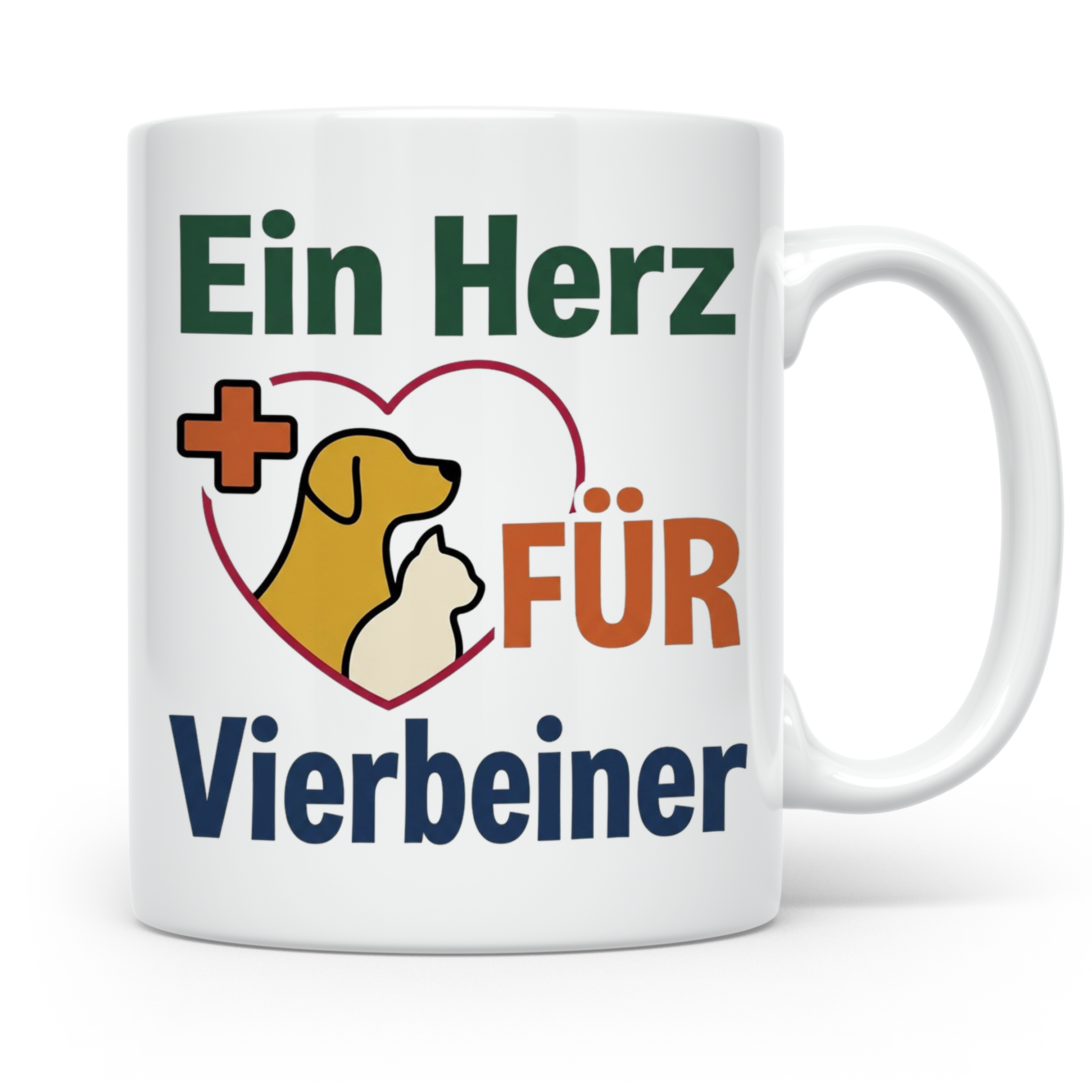 Tierarzt Tasse Ein Herz für Vierbeiner Geschenk für Veterinä – Weiß [farbe:weiß]