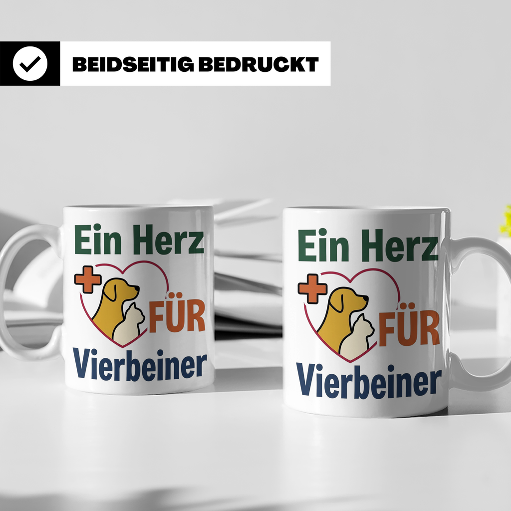 Tierarzt Tasse Ein Herz für Vierbeiner Geschenk für Veterinä – Weiß [farbe:weiß]