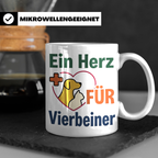 Tierarzt Tasse Ein Herz für Vierbeiner Geschenk für Veterinä – Weiß [farbe:weiß]