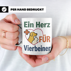 Tierarzt Tasse Ein Herz für Vierbeiner Geschenk für Veterinä – Weiß [farbe:weiß]