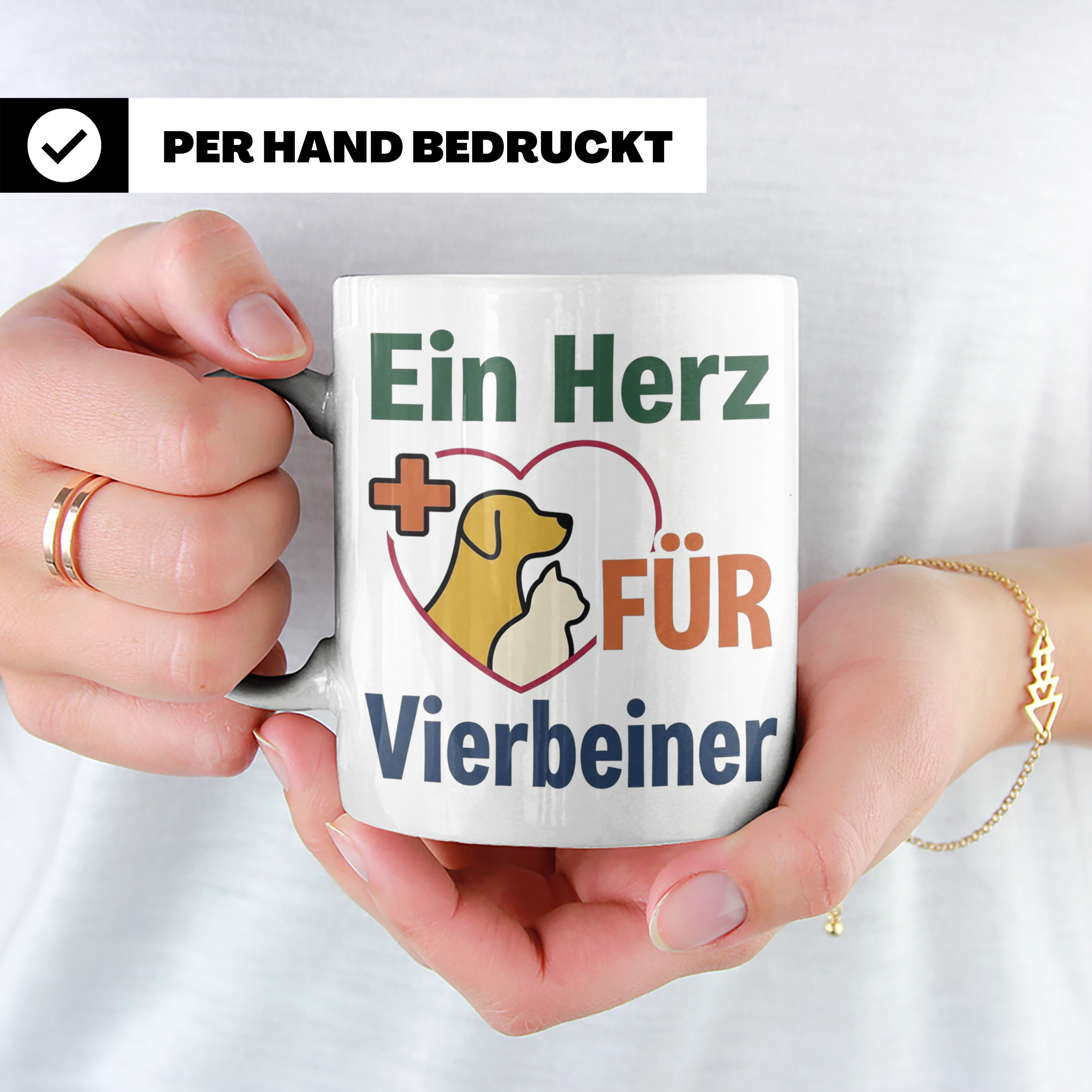 Tierarzt Tasse Ein Herz für Vierbeiner Geschenk für Veterinä – Weiß [farbe:weiß]
