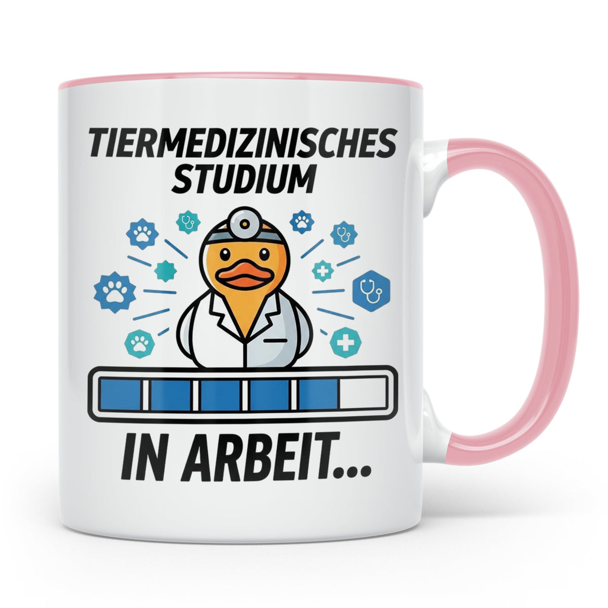 Tiermedizin Studium Tasse für Studenten, Lustige Quietscheen – Rosa [farbe:rosa]