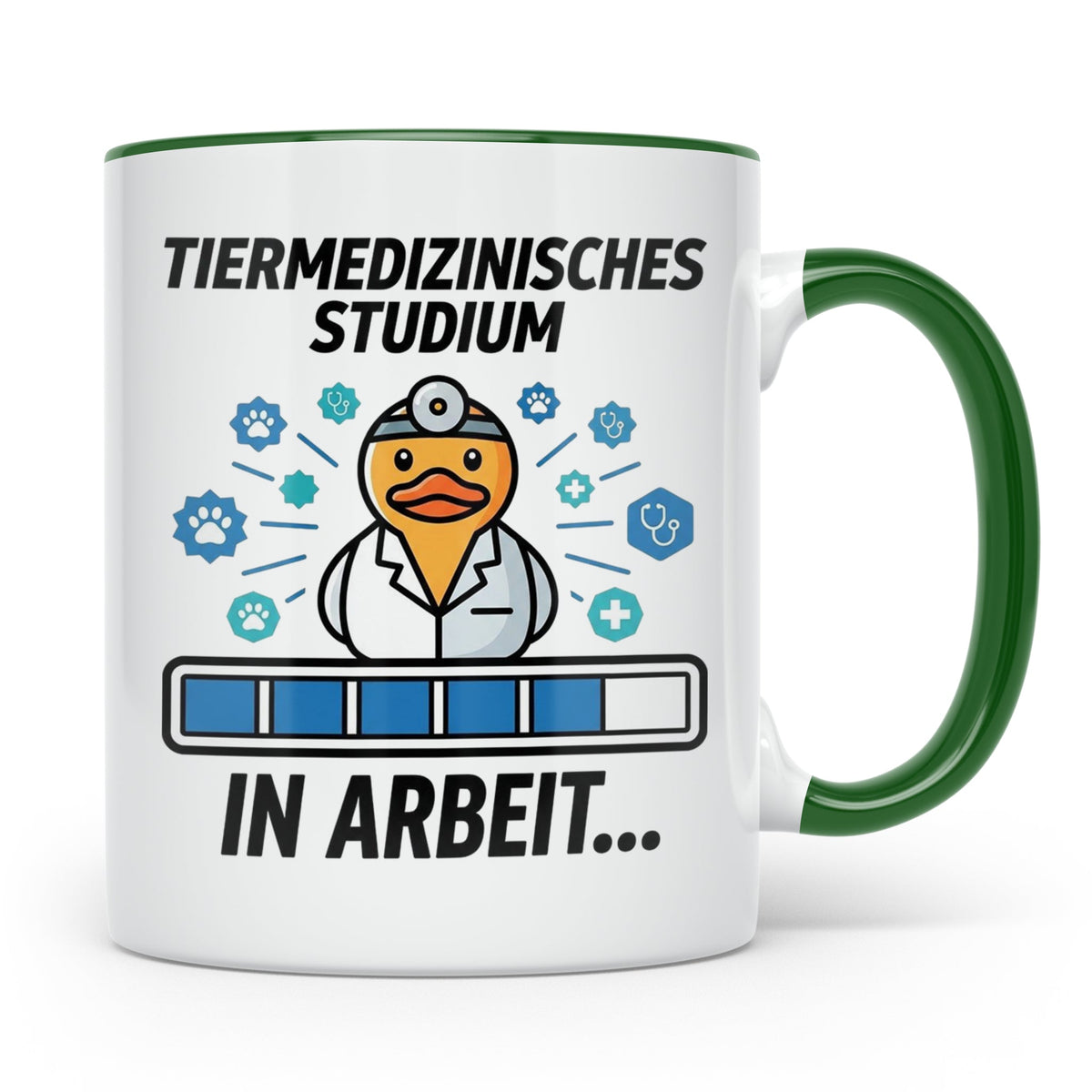 Tiermedizin Studium Tasse für Studenten, Lustige Quietscheen – Grün [farbe:grün]