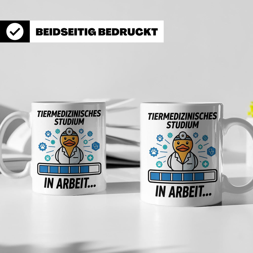 Tiermedizin Studium Tasse für Studenten, Lustige Quietscheen – Weiß [farbe:weiß]