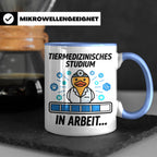 Tiermedizin Studium Tasse für Studenten, Lustige Quietscheen – Blau [farbe:blau]