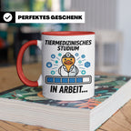 Tiermedizin Studium Tasse für Studenten, Lustige Quietscheen – Rot [farbe:rot]