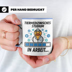 Tiermedizin Studium Tasse für Studenten, Lustige Quietscheen – Blau [farbe:blau]