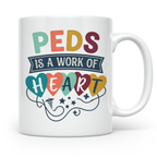 Pädiatrie Tasse Peds is a work of Heart Kinderkrankenschwest – Weiß [farbe:weiß]