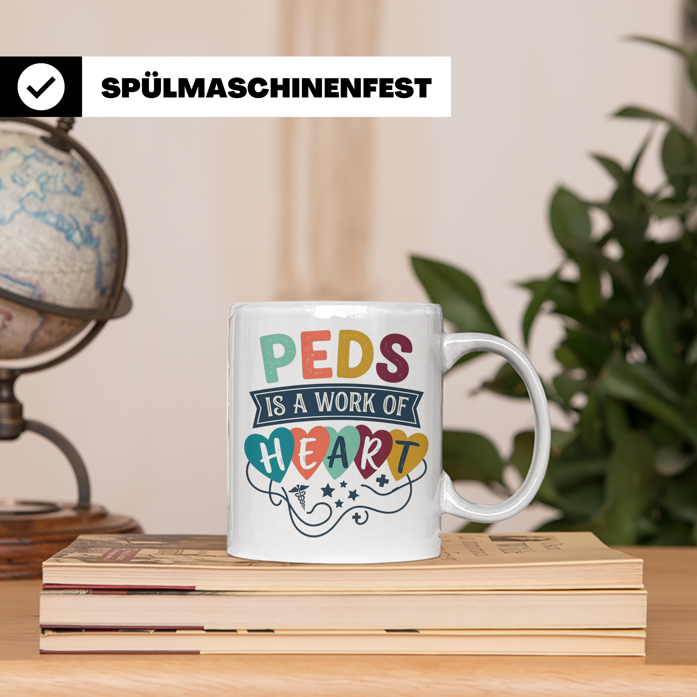 Pädiatrie Tasse Peds is a work of Heart Kinderkrankenschwest – Weiß [farbe:weiß]