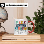 Pädiatrie Tasse Peds is a work of Heart Kinderkrankenschwest – Rot [farbe:rot]