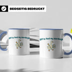 Sauerteig Tasse mit Gans, Off to feed my sourdough, Geschenk – Blau [farbe:blau]