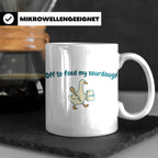 Sauerteig Tasse mit Gans, Off to feed my sourdough, Geschenk – Weiß [farbe:weiß]