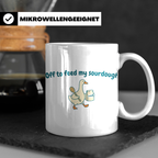 Sauerteig Tasse mit Gans, Off to feed my sourdough, Geschenk – Weiß [farbe:weiß]