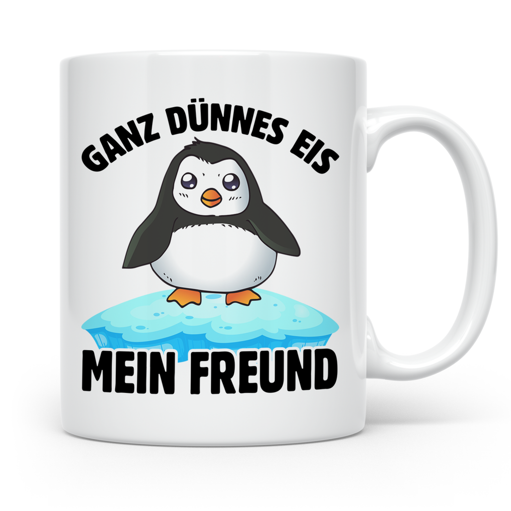 Pinguin Tasse Sublimation - Comic Tierwelt Arktis Eisberg Geschenkidee für Vogelliebhaber & Winter Fans!