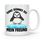 Pinguin Tasse Sublimation - Comic Tierwelt Arktis Eisberg Geschenkidee für Vogelliebhaber & Winter Fans!