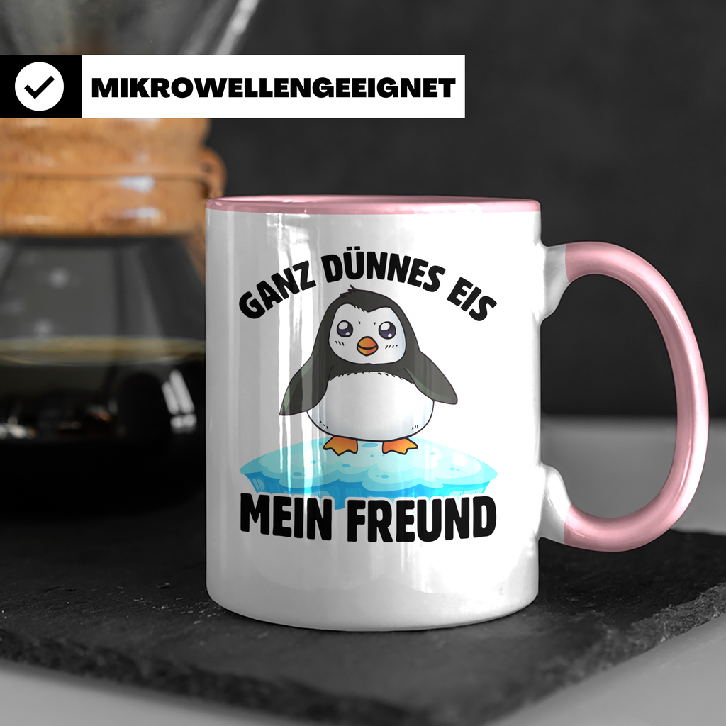 Pinguin Tasse Sublimation - Comic Tierwelt Arktis Eisberg Geschenkidee für Vogelliebhaber & Winter Fans!