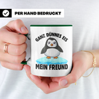 Pinguin Tasse Sublimation - Comic Tierwelt Arktis Eisberg Geschenkidee für Vogelliebhaber & Winter Fans!
