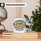 Sauerteig Tasse Sourdough Whisperer, Geschenk für Bäcker, Ho – Blau [farbe:blau]