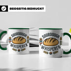 Sauerteig Tasse Sourdough Whisperer, Geschenk für Bäcker, Ho – Grün [farbe:grün]