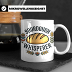 Sauerteig Tasse Sourdough Whisperer, Geschenk für Bäcker, Ho – Weiß [farbe:weiß]