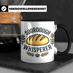 Sauerteig Tasse Sourdough Whisperer, Geschenk für Bäcker, Ho – Schwarz [farbe:schwarz]