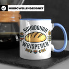 Sauerteig Tasse Sourdough Whisperer, Geschenk für Bäcker, Ho – Blau [farbe:blau]