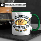 Sauerteig Tasse Sourdough Whisperer, Geschenk für Bäcker, Ho – Grün [farbe:grün]