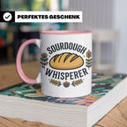 Sauerteig Tasse Sourdough Whisperer, Geschenk für Bäcker, Ho – Rosa [farbe:rosa]