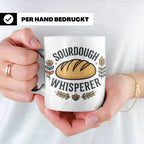 Sauerteig Tasse Sourdough Whisperer, Geschenk für Bäcker, Ho – Weiß [farbe:weiß]