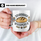 Sauerteig Tasse Sourdough Whisperer, Geschenk für Bäcker, Ho – Weiß [farbe:weiß]