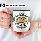 Sauerteig Tasse Sourdough Whisperer, Geschenk für Bäcker, Ho – Schwarz [farbe:schwarz]