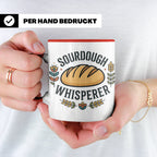 Sauerteig Tasse Sourdough Whisperer, Geschenk für Bäcker, Ho – Rot [farbe:rot]