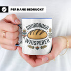 Sauerteig Tasse Sourdough Whisperer, Geschenk für Bäcker, Ho – Blau [farbe:blau]