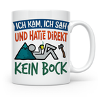 Handwerker Tasse Lustig Spruch Ich kam ich sah direkt kein B – Weiß [farbe:weiß]