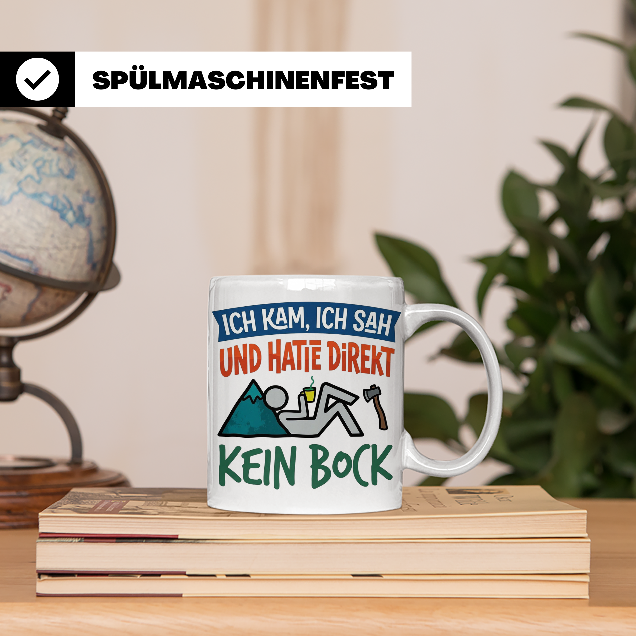 Handwerker Tasse Lustig Spruch Ich kam ich sah direkt kein B – Weiß [farbe:weiß]