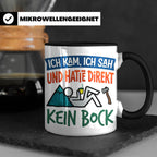 Handwerker Tasse Lustig Spruch Ich kam ich sah direkt kein B – Schwarz [farbe:schwarz]