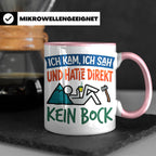 Handwerker Tasse Lustig Spruch Ich kam ich sah direkt kein B – Rosa [farbe:rosa]