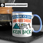 Handwerker Tasse Lustig Spruch Ich kam ich sah direkt kein B – Blau [farbe:blau]