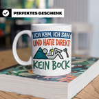 Handwerker Tasse Lustig Spruch Ich kam ich sah direkt kein B – Weiß [farbe:weiß]