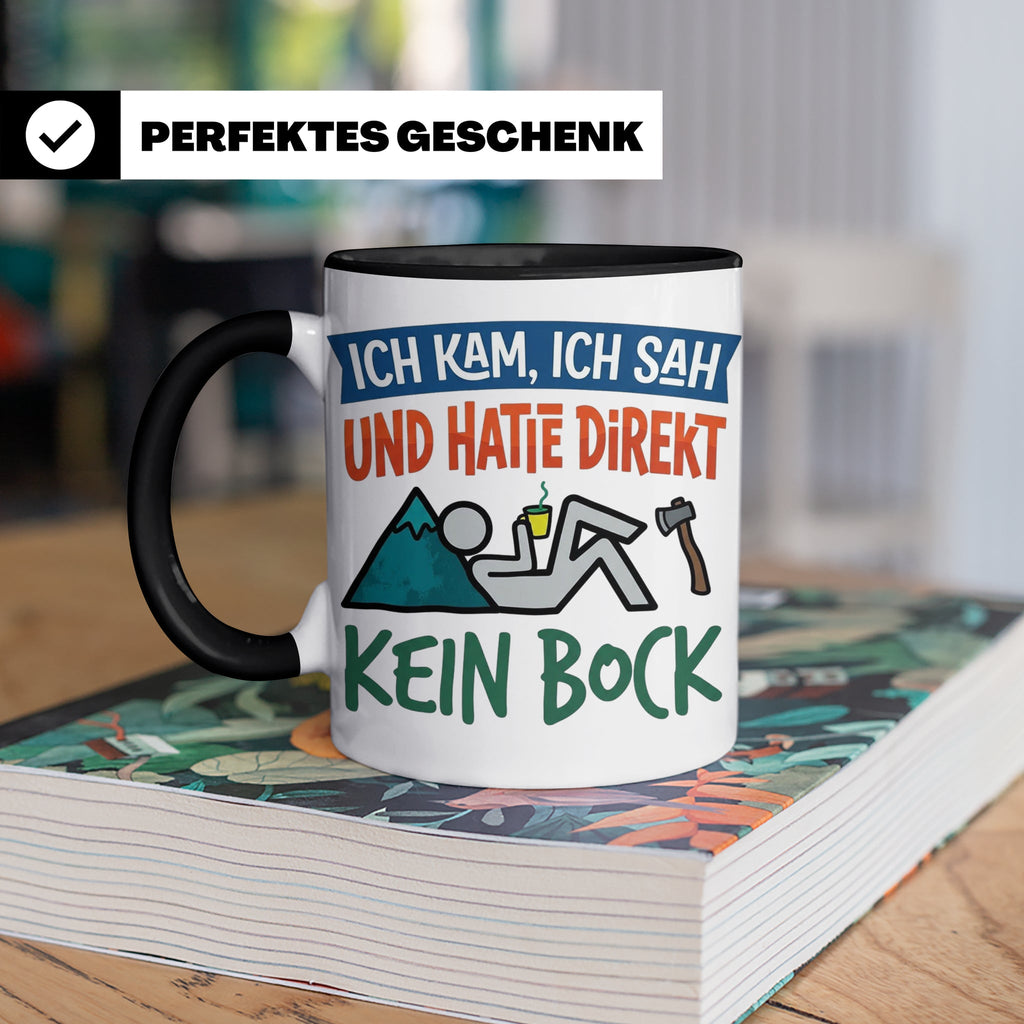 Handwerker Tasse Lustig Spruch Ich kam ich sah direkt kein B – Schwarz [farbe:schwarz]