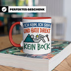 Handwerker Tasse Lustig Spruch Ich kam ich sah direkt kein B – Rot [farbe:rot]