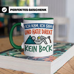 Handwerker Tasse Lustig Spruch Ich kam ich sah direkt kein B – Grün [farbe:grün]