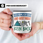 Handwerker Tasse Lustig Spruch Ich kam ich sah direkt kein B – Schwarz [farbe:schwarz]