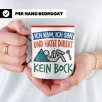 Handwerker Tasse Lustig Spruch Ich kam ich sah direkt kein B – Rot [farbe:rot]