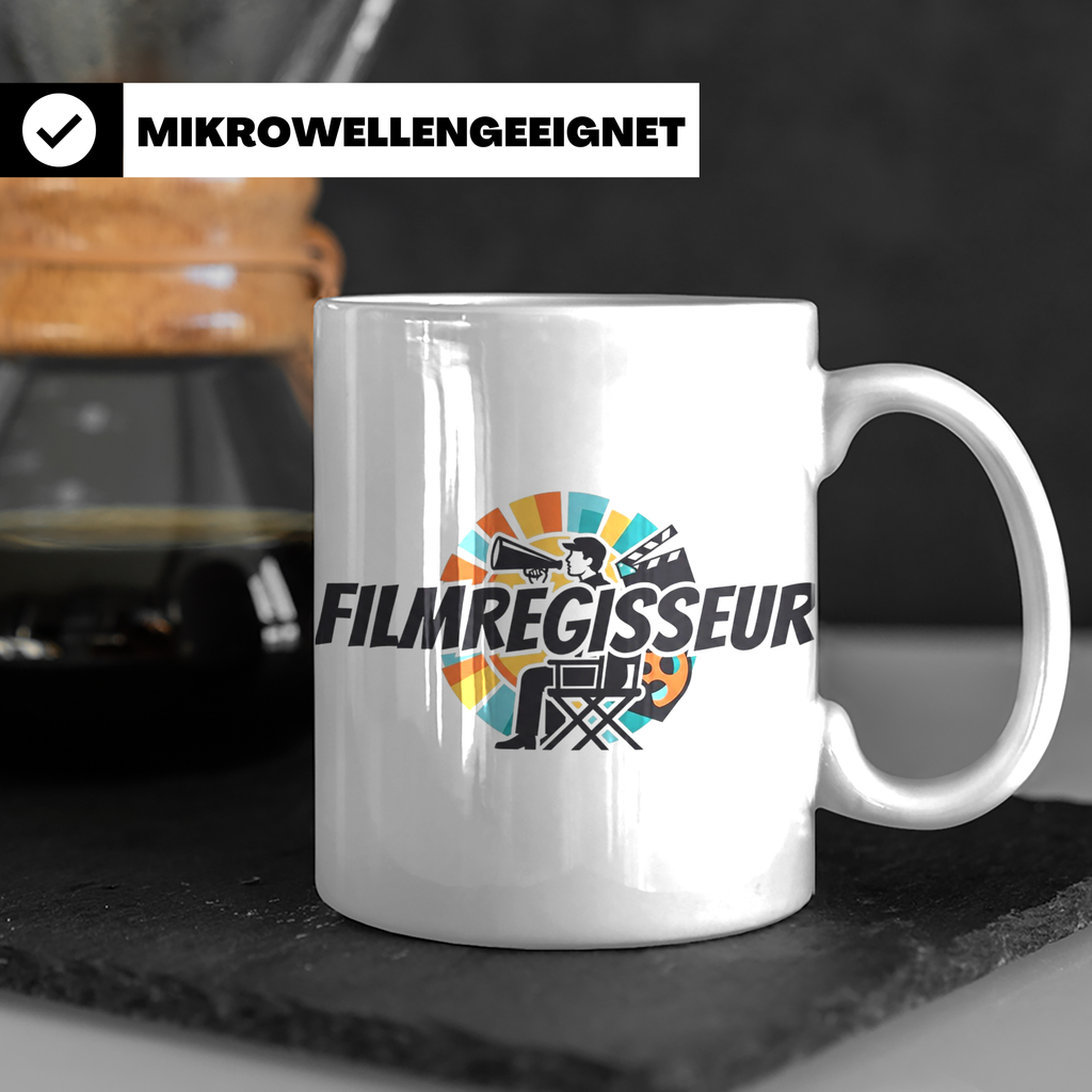 Filmregisseur Tasse Kaffeebecher Geschenk für Filmemacher Re – Weiß [farbe:weiß]