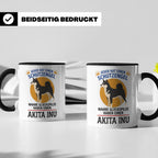 Akita Inu Tasse Schutzengel Glückspilz Spruch | Kaffeebecher – Schwarz [farbe:schwarz]