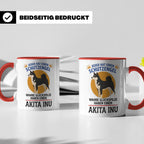 Akita Inu Tasse Schutzengel Glückspilz Spruch | Kaffeebecher – Rot [farbe:rot]