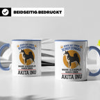 Akita Inu Tasse Schutzengel Glückspilz Spruch | Kaffeebecher – Blau [farbe:blau]