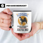 Akita Inu Tasse Schutzengel Glückspilz Spruch | Kaffeebecher – Schwarz [farbe:schwarz]