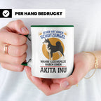Akita Inu Tasse Schutzengel Glückspilz Spruch | Kaffeebecher – Grün [farbe:grün]